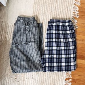 SET OF 2 FLANNEL PAJAMA BOTTOMS